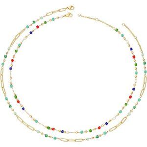 Beaded Necklaces for Women Layer-mix color